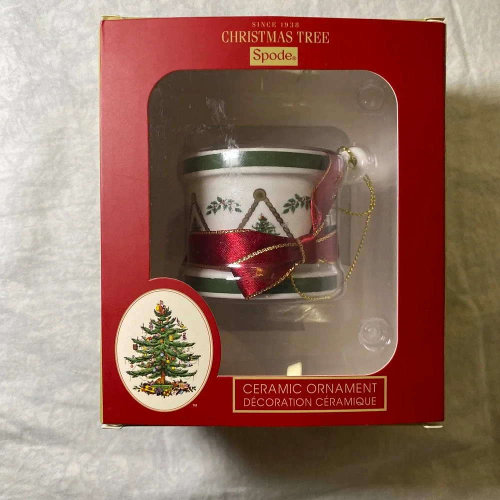 Spode Christmas Tree Drum Ceramic Ornament XT8496 XC Boxed